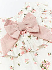 Conjunto Bebê Menina Blusa Floral com Babado e Shorts 004 Conjunto Menina 22 Kabannas 