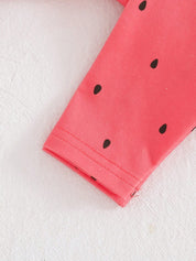 Conjunto Bebê Menina Blusa Listrada Melancia e Legging 004 Conjunto Menina 16 Kabannas 