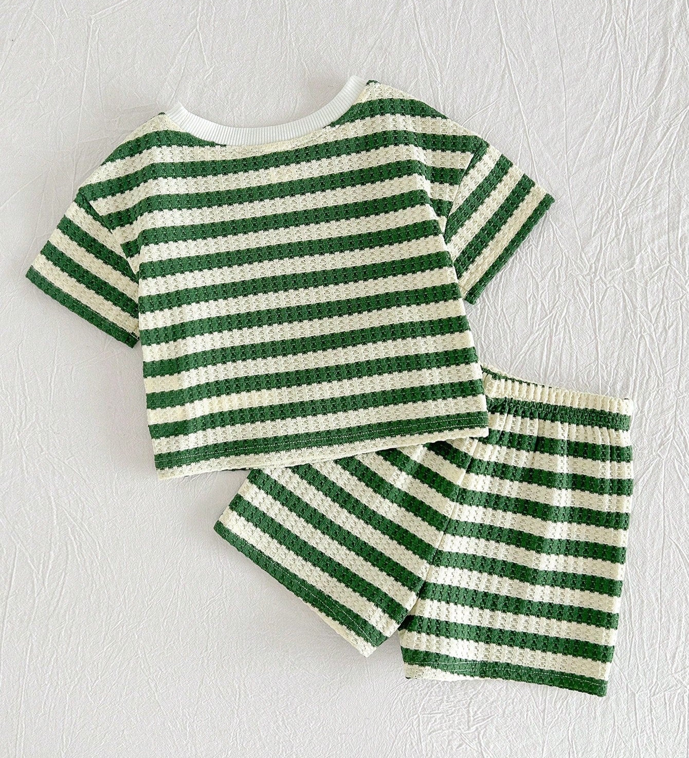 Conjunto Bebê Menina Camiseta e Shorts Waffle 004 Conjunto Menina 19 Kabannas 