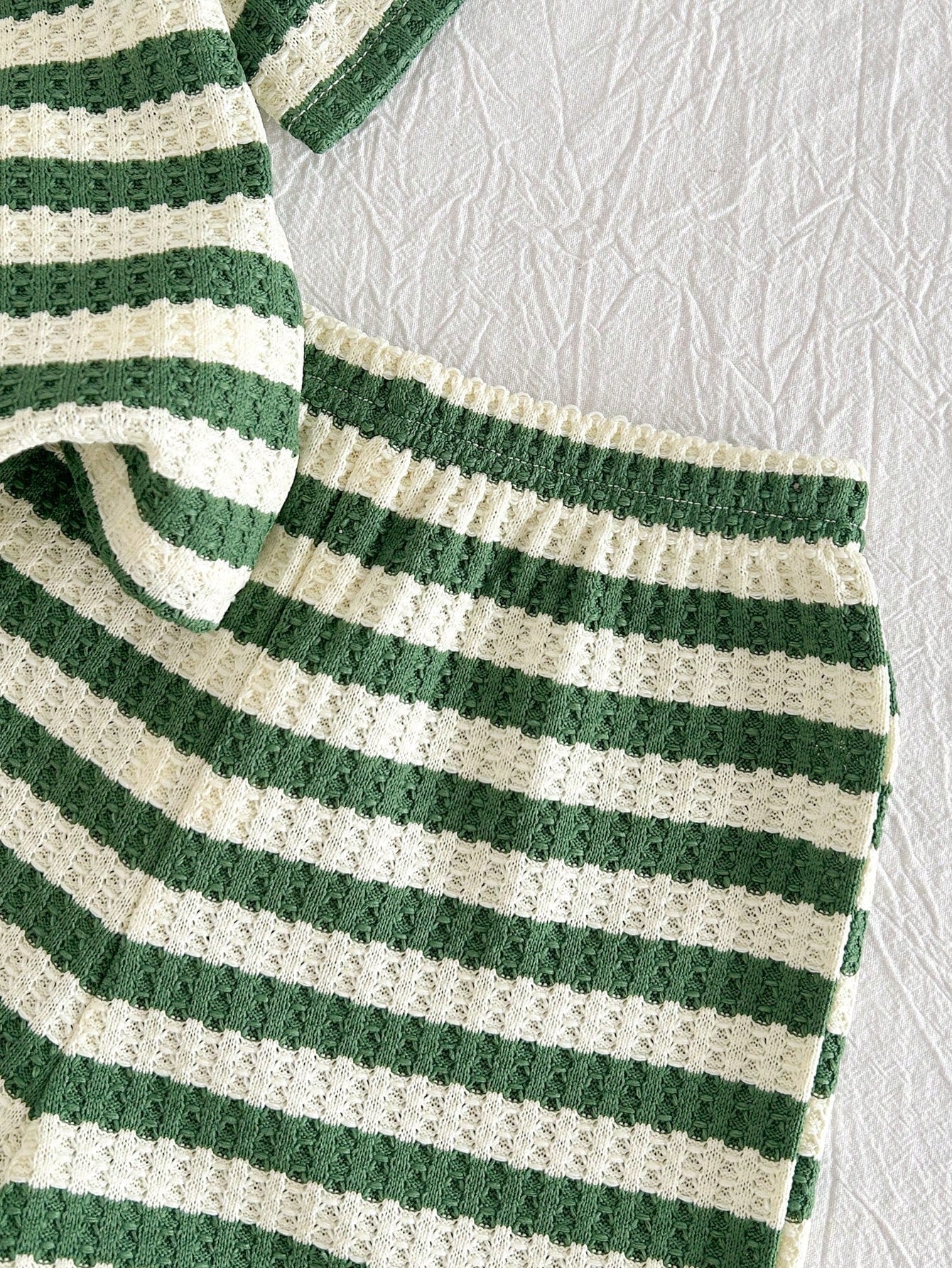 Conjunto Bebê Menina Camiseta e Shorts Waffle 004 Conjunto Menina 19 Kabannas 
