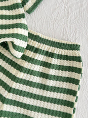 Conjunto Bebê Menina Camiseta e Shorts Waffle 004 Conjunto Menina 19 Kabannas 