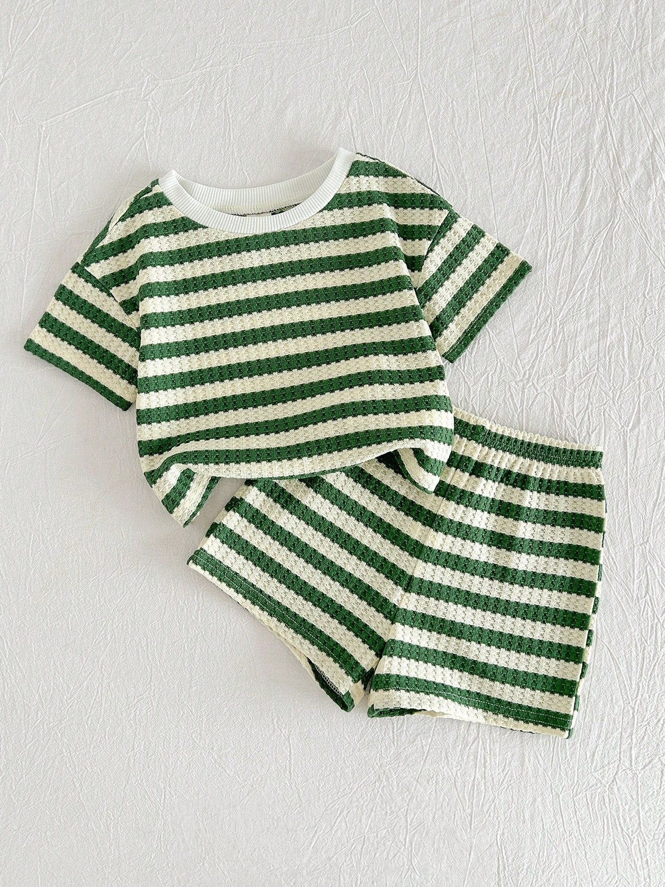 Conjunto Bebê Menina Camiseta e Shorts Waffle 004 Conjunto Menina 19 Kabannas 
