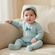 Conjunto Bebê Menina Inverno Tricot 3 Peças com Gorro Moda Vintage Infantil 94 Kabannas 