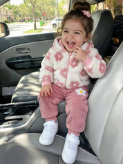 Conjunto Bebê Menina Jaqueta Fleece Floral e Calça 004 Conjunto Menina 15 Kabannas 