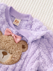 Conjunto Bebê Menina Moletom Fleece Ursinho e Calça 004 Conjunto Menina 17 Kabannas 