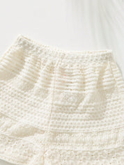 Conjunto Bebê Menina Rendado com Laços e Shorts 003 Conjunto Menina 10 Kabannas 