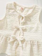 Conjunto Bebê Menina Rendado com Laços e Shorts 003 Conjunto Menina 10 Kabannas 