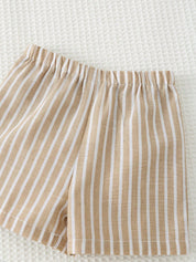 Conjunto Bebê Menino 2 Peças Camisa Gola Padre e Shorts Listrado 001 Conjunto Menino 06 Kabannas 
