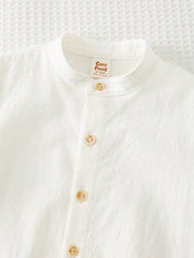 Conjunto Bebê Menino 2 Peças Camisa Gola Padre e Shorts Listrado 001 Conjunto Menino 06 Kabannas 