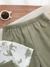 Conjunto Bebê Menino 2 Peças Camiseta Dinossauro e Calça Jogger 001 Conjunto Menino 04 Kabannas 
