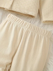 Conjunto Bebê Menino 4 Peças Body Listrado Casaco Acolchoado Bordado Girafa Calça e Chapéu Conjunto Menino 24 Kabannas 