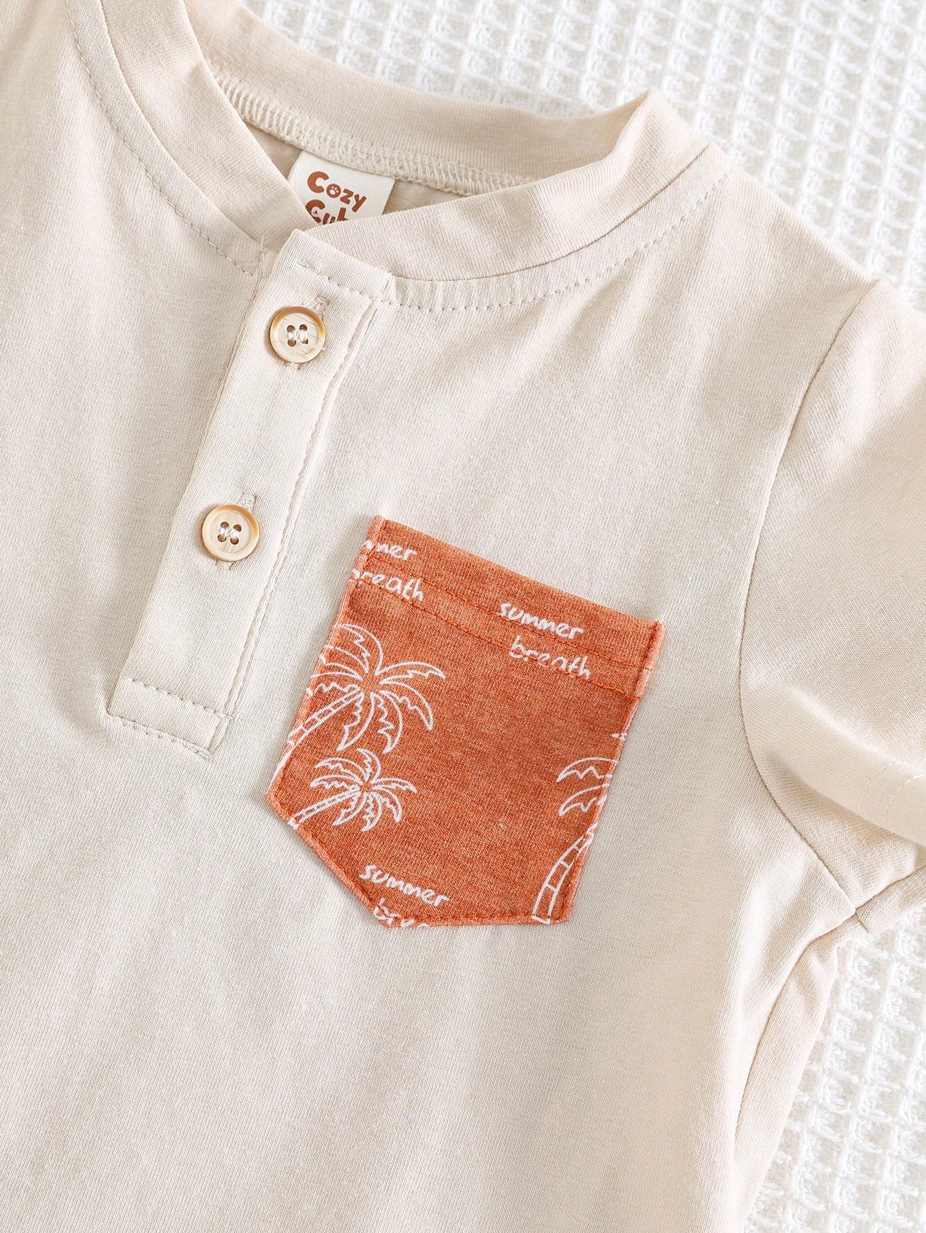 Conjunto Bebê Menino Camiseta Coqueiro e Shorts 004 Conjunto Menino 36 Kabannas 