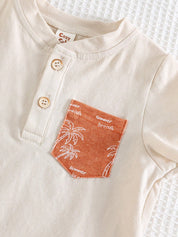 Conjunto Bebê Menino Camiseta Coqueiro e Shorts 004 Conjunto Menino 36 Kabannas 