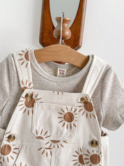 Conjunto Bebê Menino Camiseta e Jardineira Estampa Sol 004 Conjunto Menino 41 Kabannas 