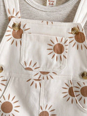 Conjunto Bebê Menino Camiseta e Jardineira Estampa Sol 004 Conjunto Menino 41 Kabannas 