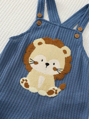 Conjunto Bebê Menino Camiseta Listrada e Jardineira Leão 004 Conjunto Menino 32 Kabannas 