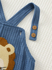 Conjunto Bebê Menino Camiseta Listrada e Jardineira Leão 004 Conjunto Menino 32 Kabannas 