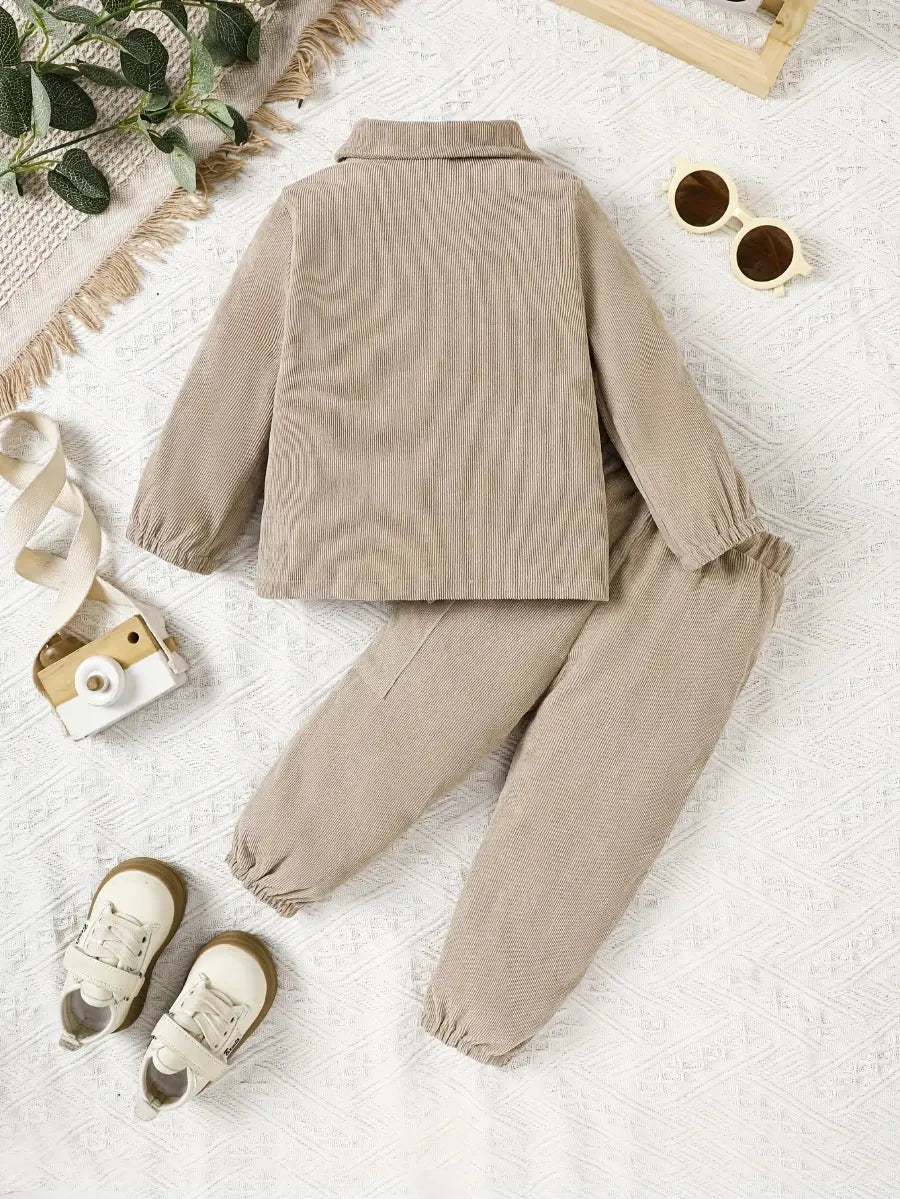 Conjunto Bebê Menino Jaqueta e Calça Bombazine Manga Longa Casual Outono Inverno Conjunto Menino 02 Kabannas 