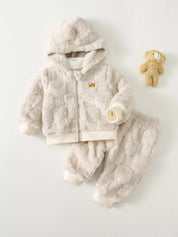 Conjunto Bebê Menino Jaqueta e Calça Fleece 004 Conjunto Menino 40 Kabannas 