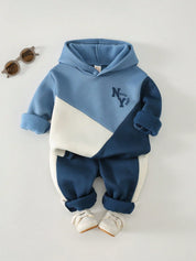 Conjunto Bebê Menino Moletom com Capuz e Calça Jogger NY 003 Conjunto Menino 19 Kabannas Colorido 6-9 Meses 