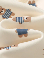 Conjunto Bebê Menino Moletom Urso e Jardineira 004 Conjunto Menino 35 Kabannas 