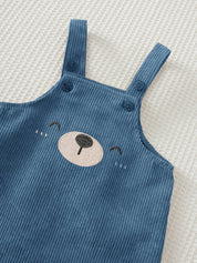 Conjunto Bebê Menino Moletom Urso e Jardineira 004 Conjunto Menino 35 Kabannas 
