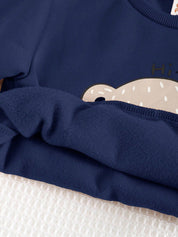 Conjunto Bebê Menino Moletom Urso Forro Térmico e Calça 004 Conjunto Menino 31 Kabannas 