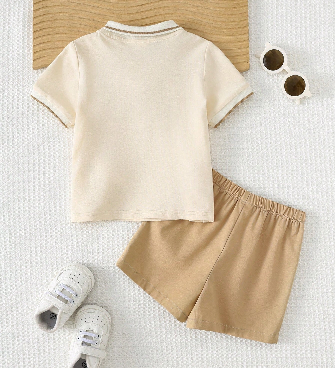 Conjunto Bebê Menino Polo com Urso Bordado e Shorts 003 Conjunto Menino 28 Kabannas 