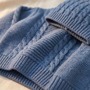 Conjunto Bebê Menino Tricô 3 Peças Suéter, Calça e Gorro Moda Vintage Infantil 79 Kabannas 