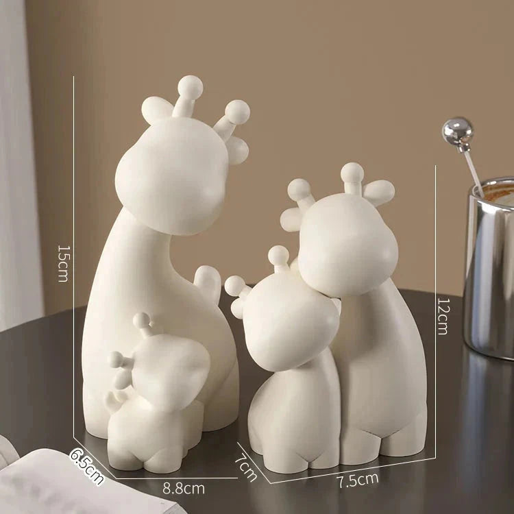Conjunto Decorativo Família de Cervos Ornamento Infantil 01 Kabannas 