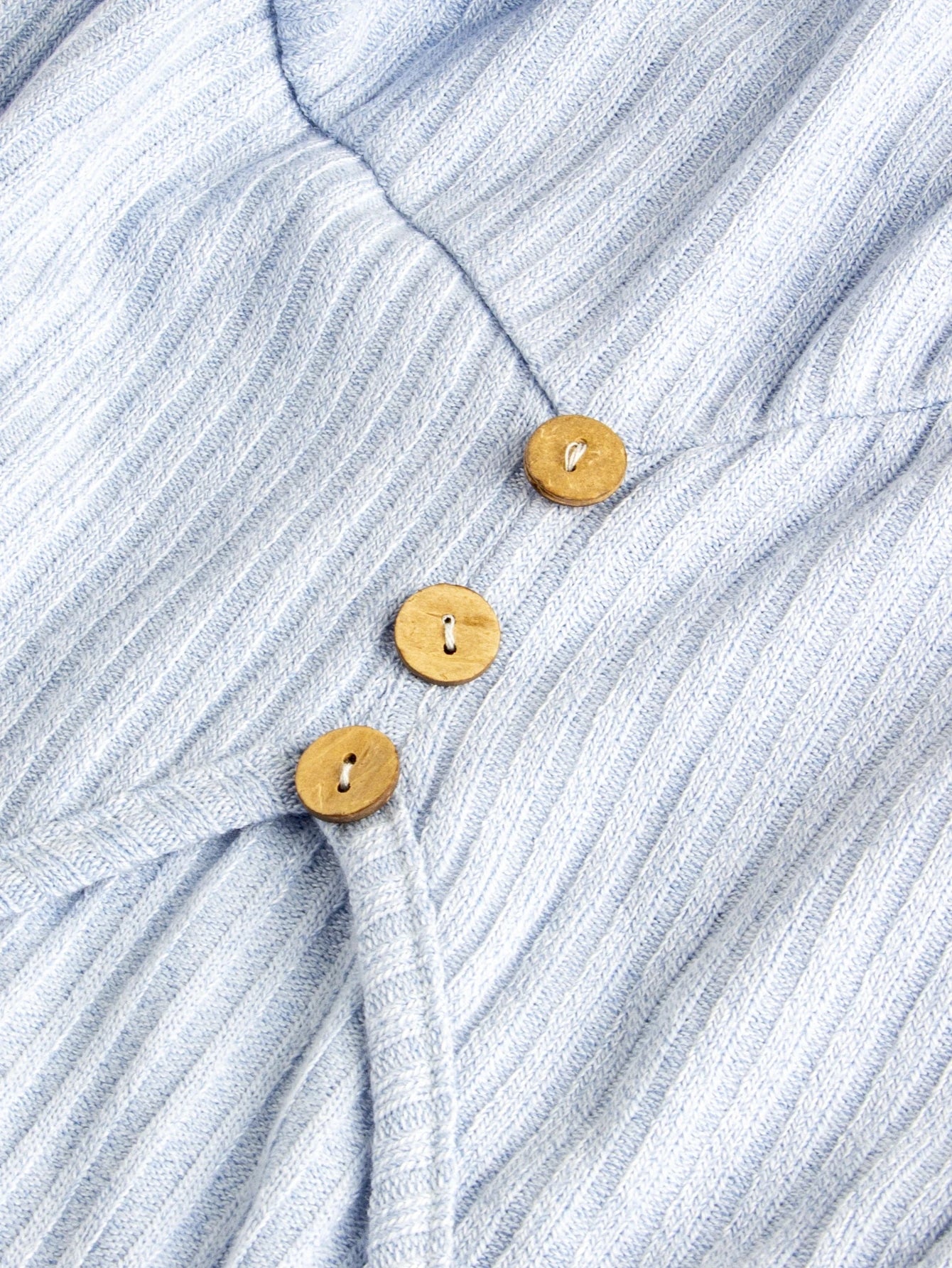 Conjunto Gestante Blusa Peplum com Botões e Calça - Azul claro