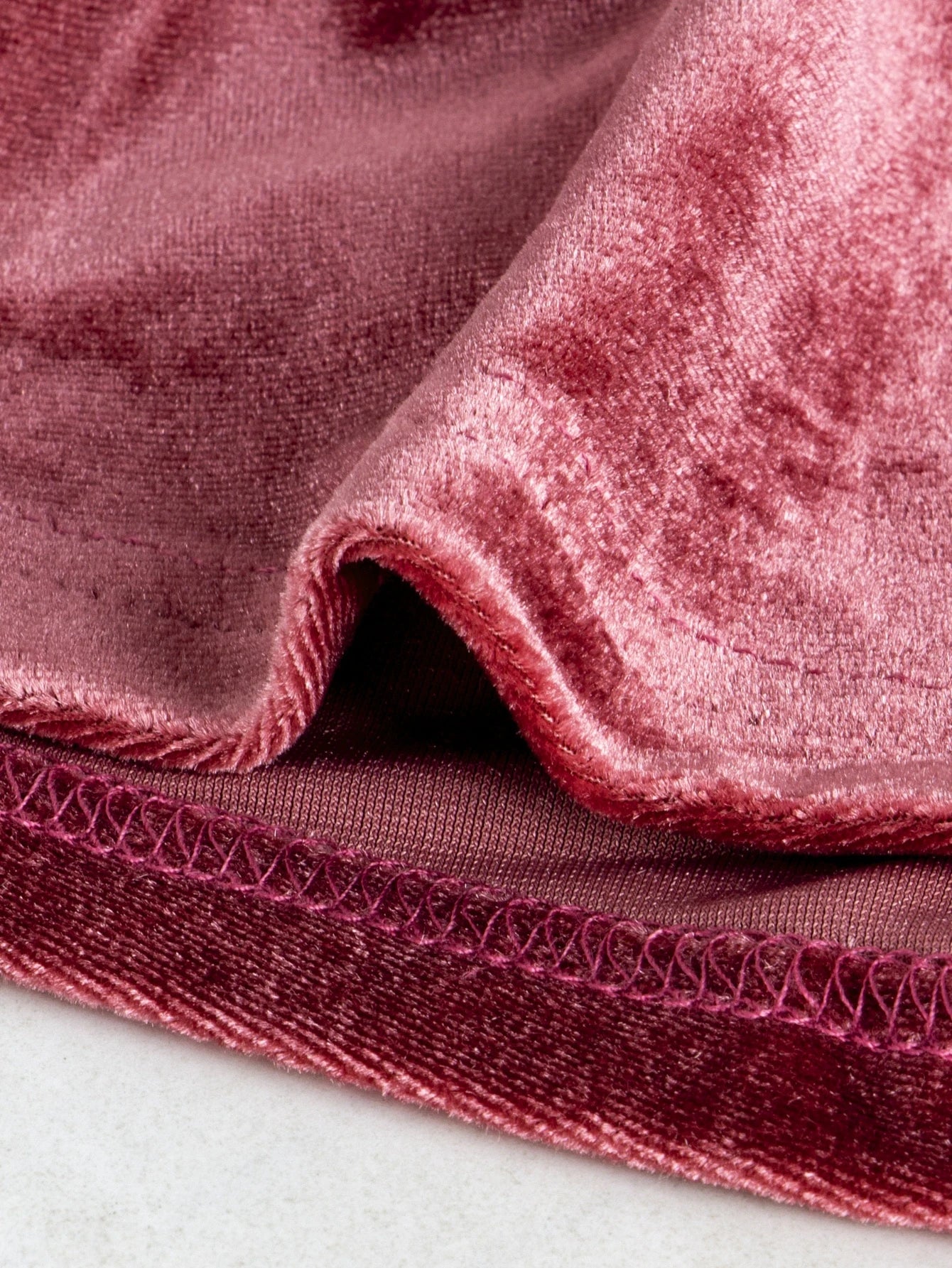 Conjunto Gestante de Veludo Blusa Transpassada Manga Longa e Calça Pantalona - Vinho