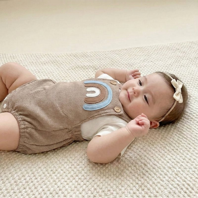 Conjunto Infantil de Verão Unissex com Macacão Arco-Íris Moda Vintage Infantil 24 Kabannas 