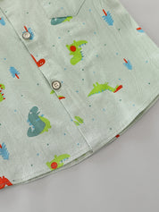 Conjunto Infantil Masculino 2 Peças Camisa Manga Curta Estampa Dinossauros e Shorts Conjunto Menino 25 Kabannas 