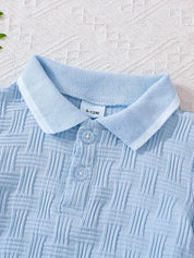 Conjunto Infantil Masculino 2 Peças Polo Manga Curta e Shorts Texturizado Conjunto Menino 12 Kabannas 