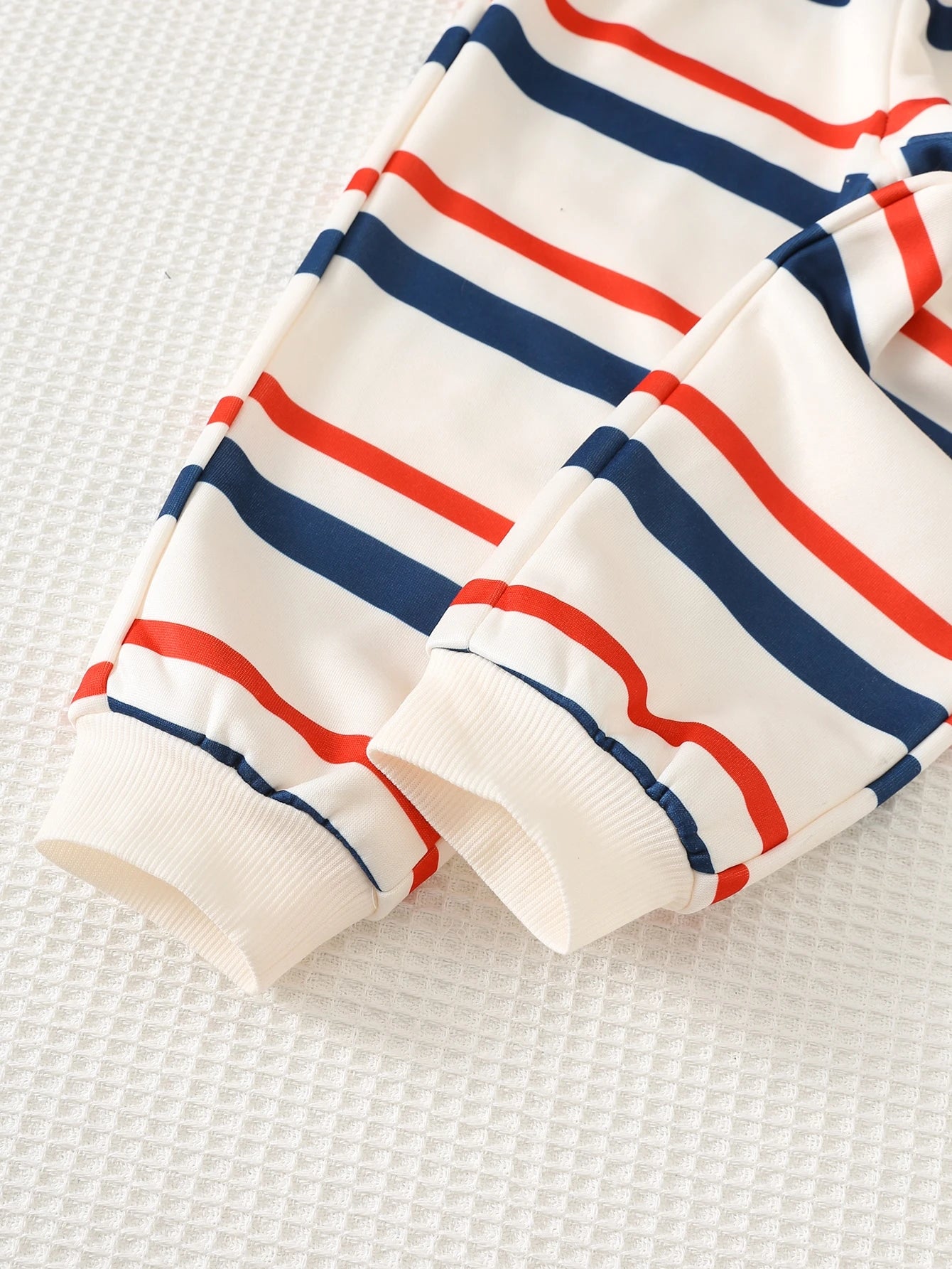 Conjunto Infantil Menino Moletom Listrado Urso e Calça - Multicolorido