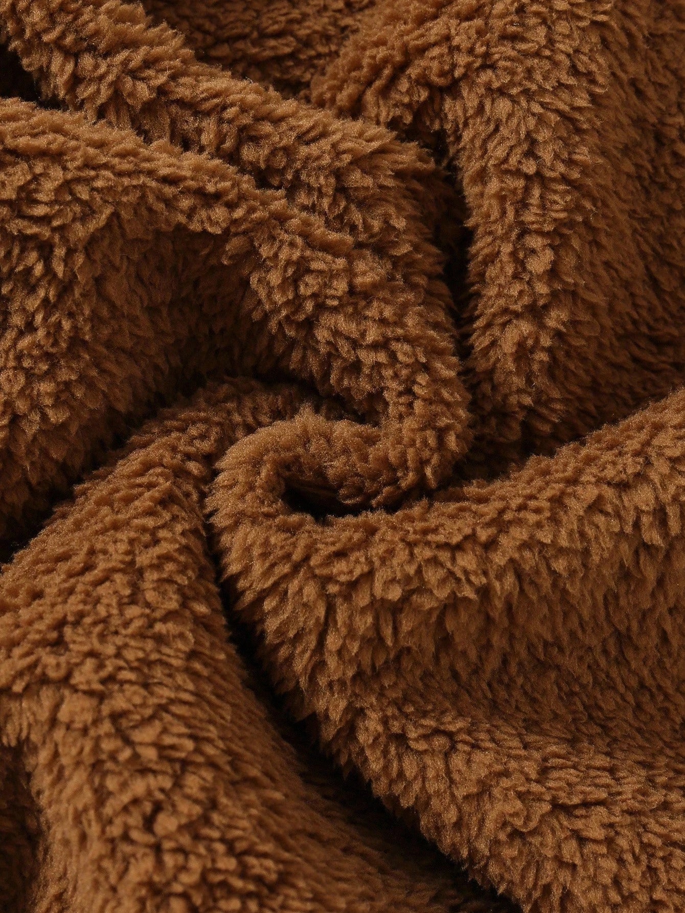 Conjunto Infantil Menino Moletom Sherpa Urso e Calça Marrom - Marrom