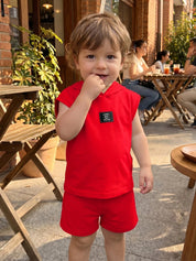 Conjunto Infantil Menino Regata com Capuz e Shorts 004 Conjunto Menino 38 Kabannas 