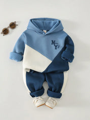 Conjunto Bebê Menino Moletom com Capuz e Calça Jogger NY