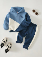 Conjunto Bebê Menino Moletom com Capuz e Calça Jogger NY