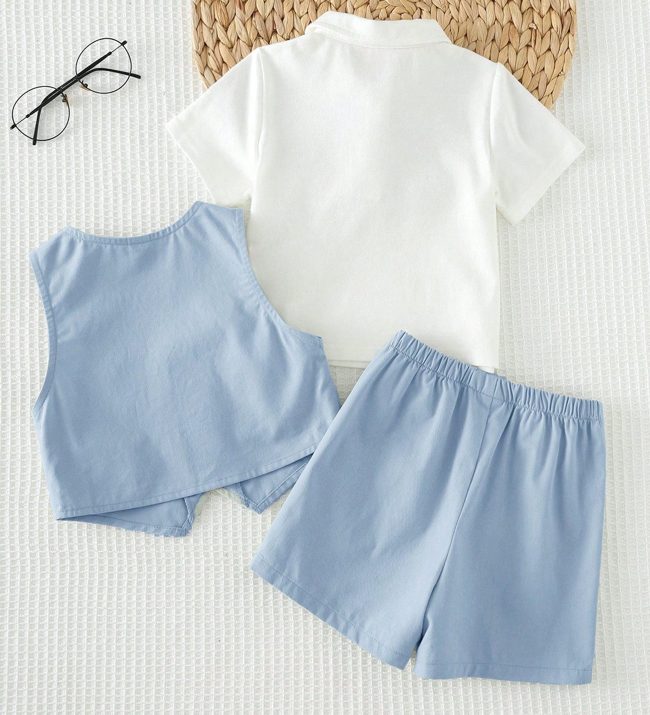 Conjunto Social Bebê Menino Camisa Colete e Bermuda 004 Conjunto Menino 33 Kabannas 