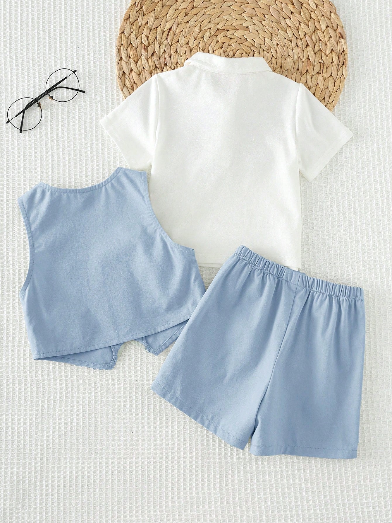 Conjunto Social Bebê Menino Camisa Colete e Bermuda 004 Conjunto Menino 33 Kabannas 