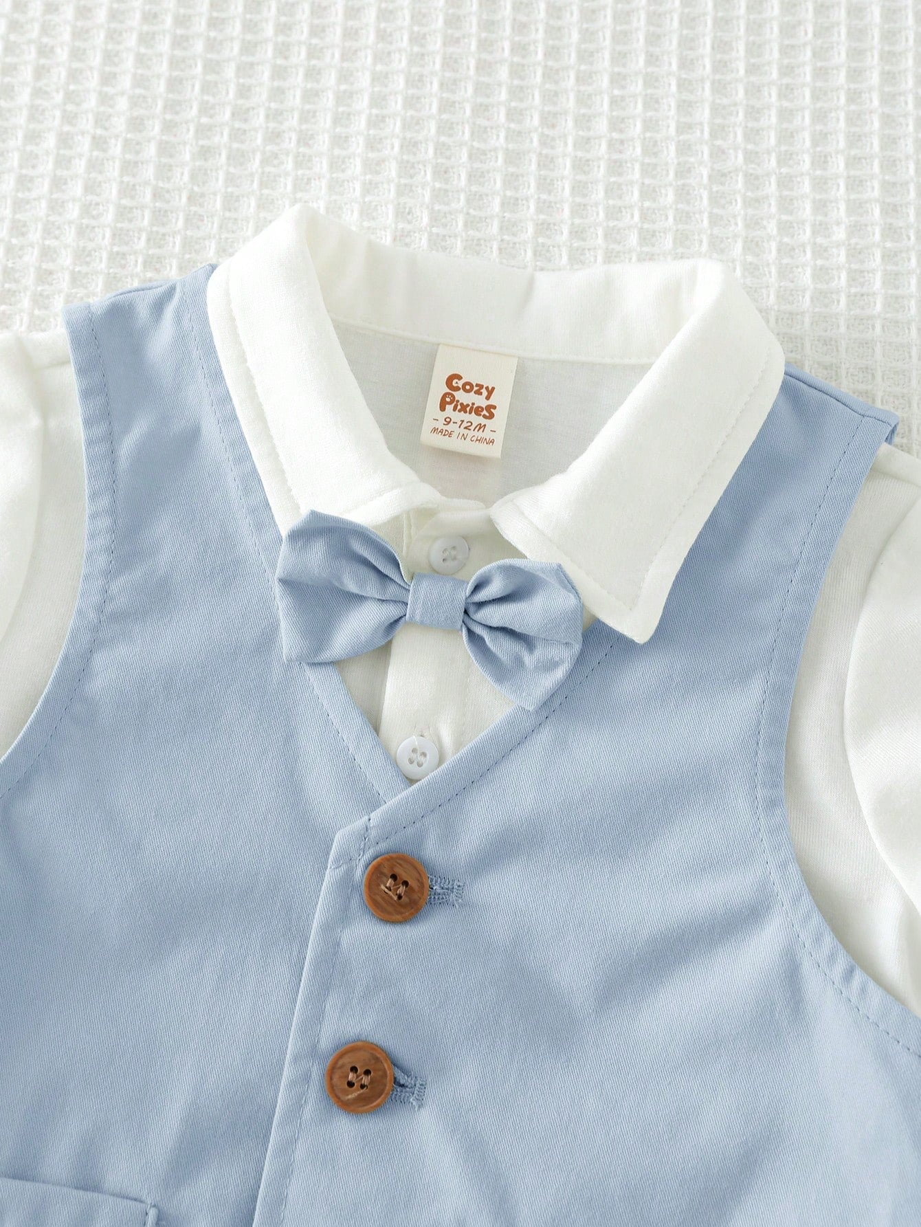 Conjunto Social Bebê Menino Camisa Colete e Bermuda 004 Conjunto Menino 33 Kabannas 