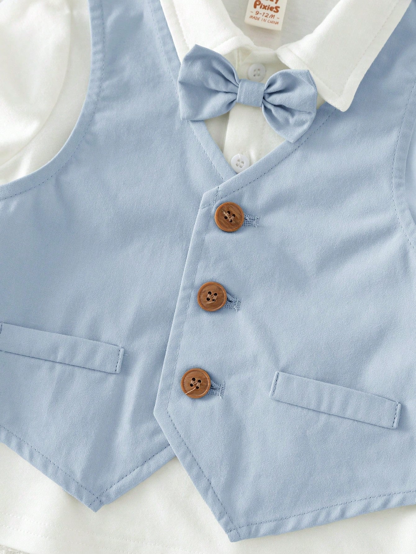 Conjunto Social Bebê Menino Camisa Colete e Bermuda 004 Conjunto Menino 33 Kabannas 