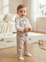 Conjunto Social Bebê Menino Colete Camisa e Calça Batizado 004 Conjunto Menino 29 Kabannas 