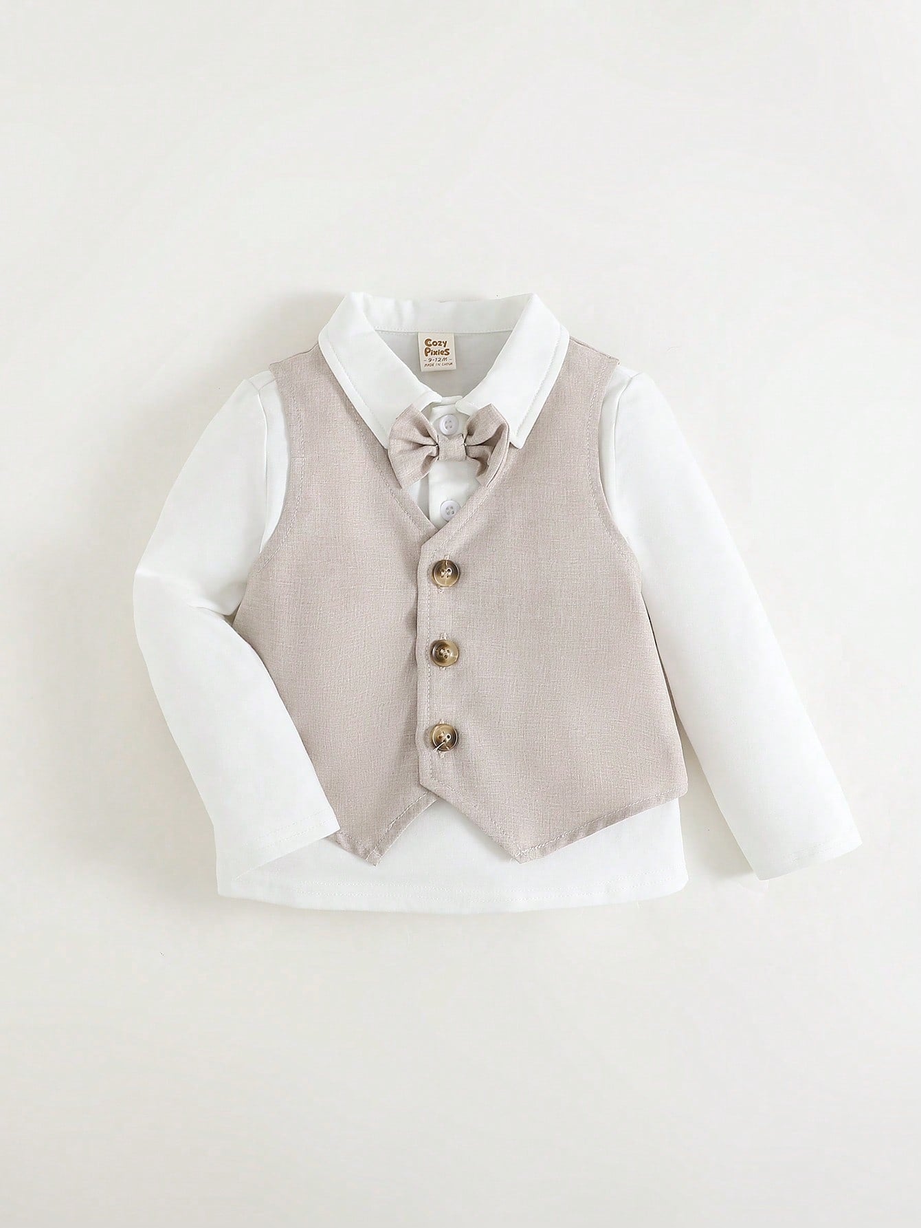 Conjunto Social Bebê Menino Colete Camisa e Calça Batizado 004 Conjunto Menino 29 Kabannas 