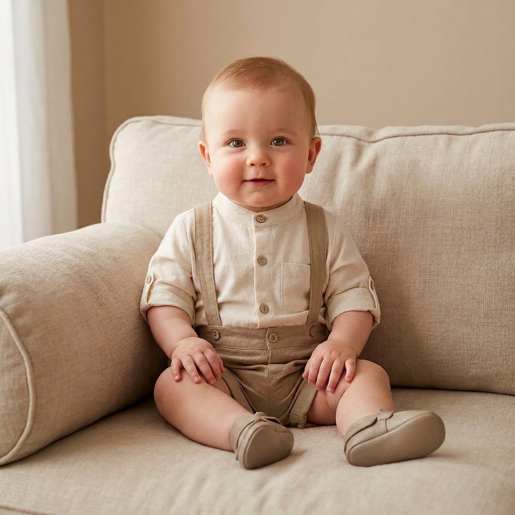 Conjunto Vintage de Suspensório e Body de Algodão para Bebês Moda Vintage Infantil 29 Kabannas 0-3 Meses 