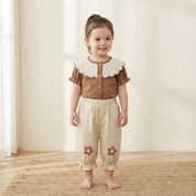 Conjunto Vintage de Verão para Bebês - Blusa e Calça Elegante Moda Vintage Infantil 26 Kabannas 