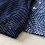 Conjunto Vintage Menino: Camisa Xadrez, Colete Tricô e Calça Moda Vintage Infantil 47 Kabannas 