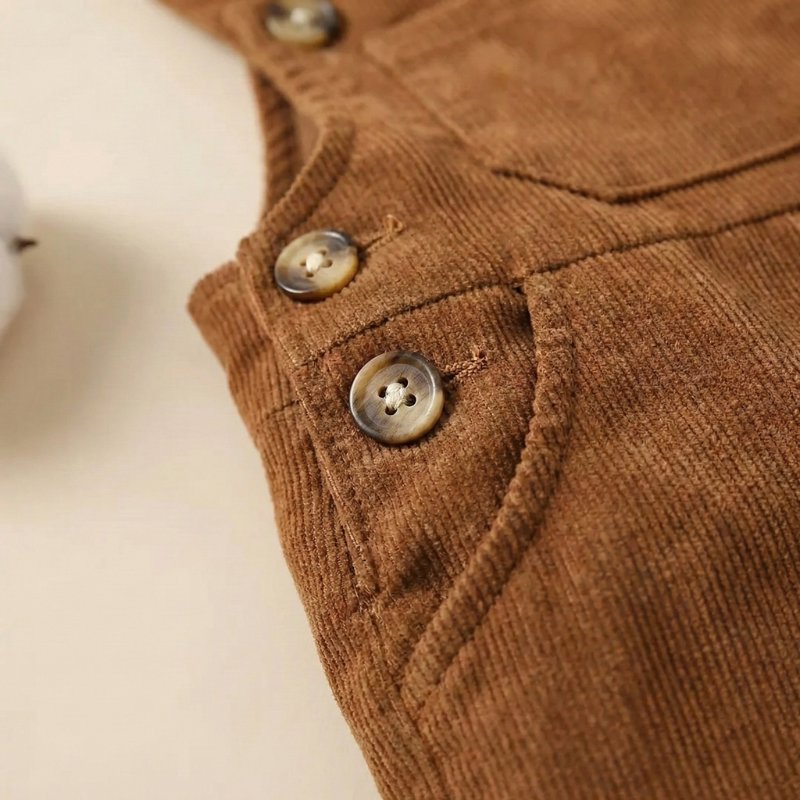 Conjunto Vintage Outono para Bebês: Camisa Xadrez e Macacão Moda Vintage Infantil 01 Kabannas 